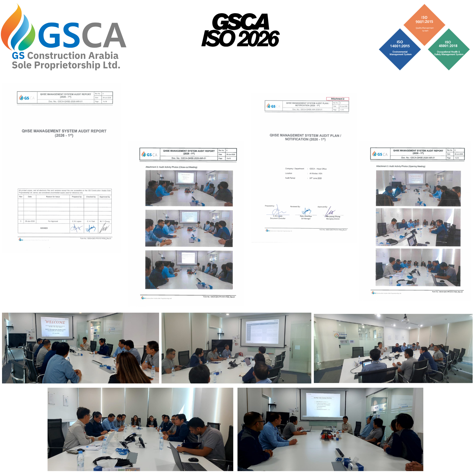 GSCA Successfully Completes QHSE Internal Management System Audit